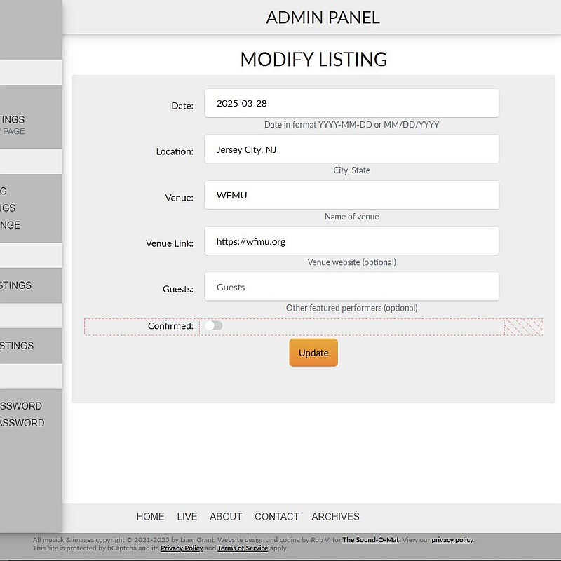 Modify Listing